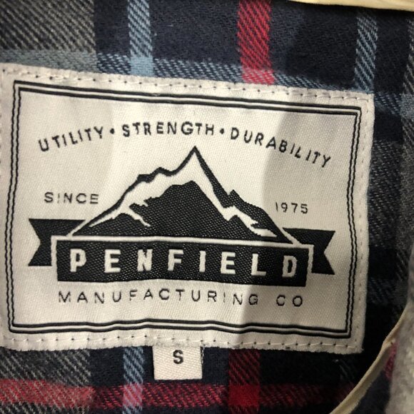 Penfield Crossfield Blue Red Grey Plaid Button Down Shirt Sz S - Picture 3 of 9